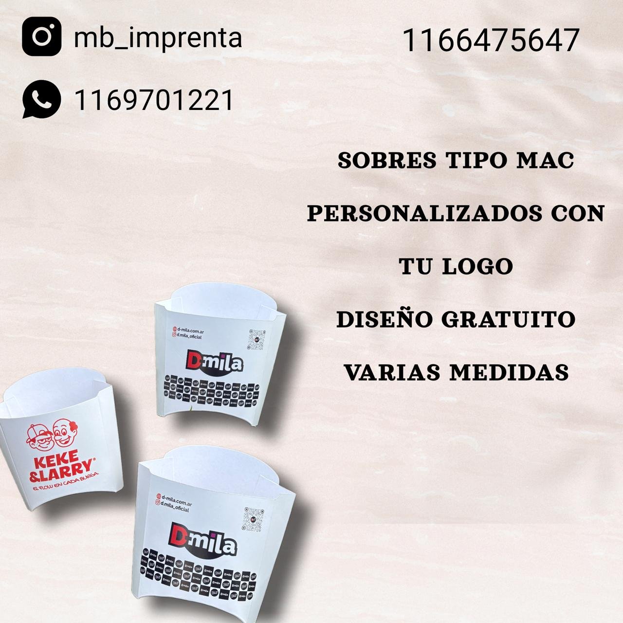 Sobre Para Papas Tipo Mac